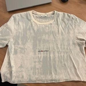 Saint laurent oversized crop tee 100% authentic